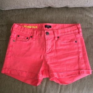 FINAL OFFER: J.Crew Neon Coral denim shorts